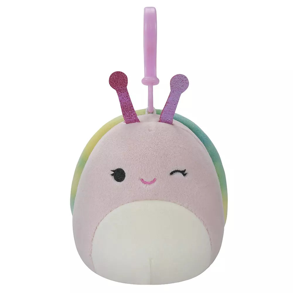 Squishmallows Silvina blinkende snegl med clip 9 cm