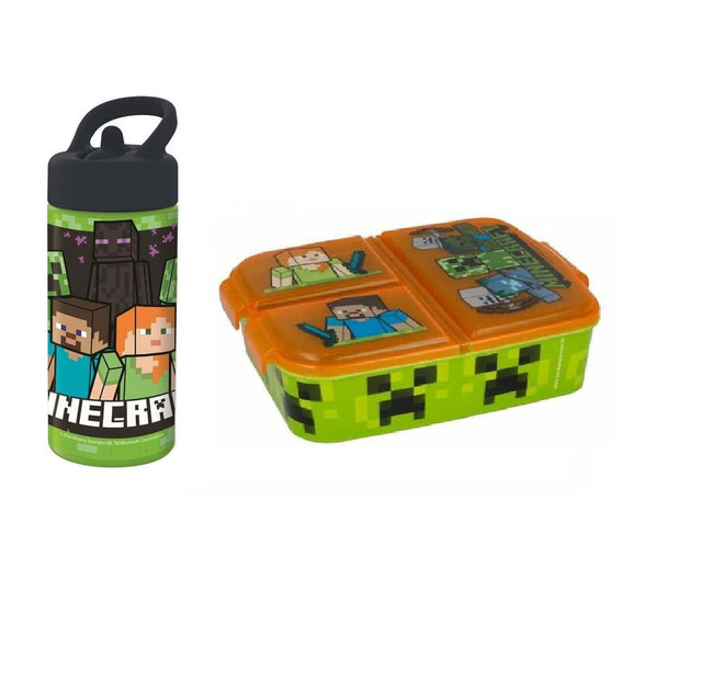 Stor - Lunch Box & Water Bottle - Minecraft Minecraft