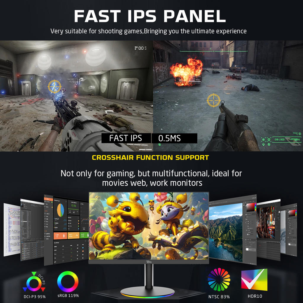 TWISTED MINDS 27” 2K/4K Gaming Skærm – 4K 160Hz / Full HD 360Hz