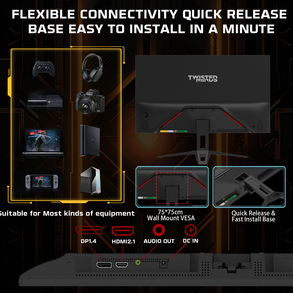 TWISTED MINDS 22” FHD Gaming Skærm – 120Hz