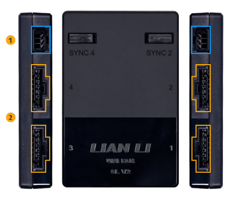 Lian Li UNI HUB SLV2 L-Connect 3 Controller til sorte fans