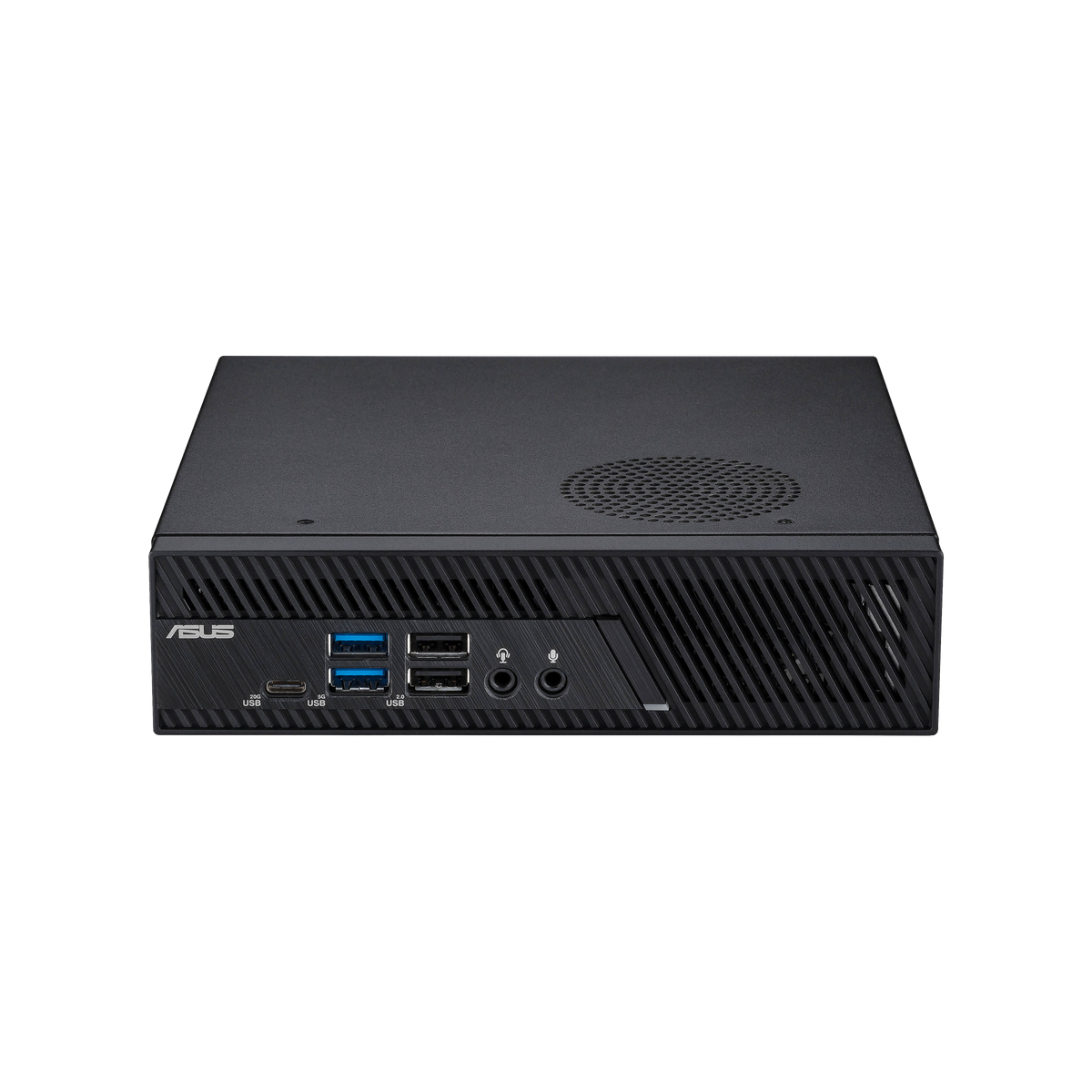 ASUS ExpertCenter PB63-B3200MH mini-PC i sort set forfra og ovenfra