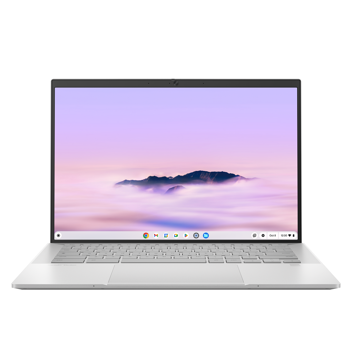 ASUS CX5403CMA-QM1159 i Fog Silver, åben computer set forfra