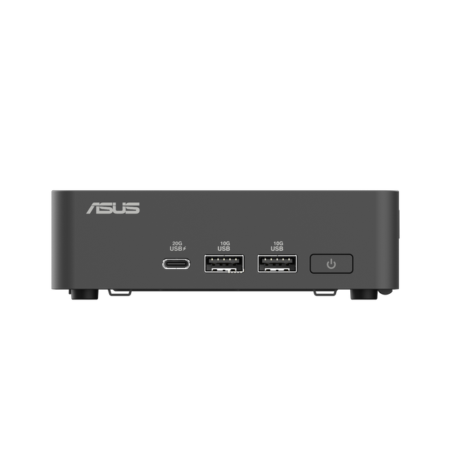 ASUS NUC 15 Pro Slim sort mini-PC, vinklet set forfra