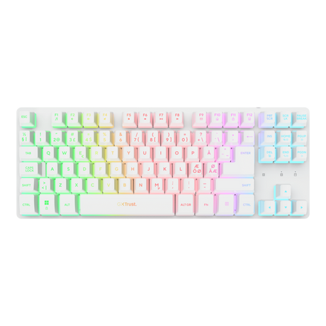 Trust GXT 831W Thado TKL Trådløst Gaming-tastatur – Hvid