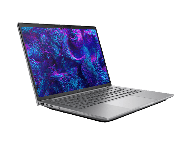 HP ZBook 8 G1i – 16" WQUXGA, Ultra 7 265H, 64 GB, 2 TB – bærbar skråt forfra
