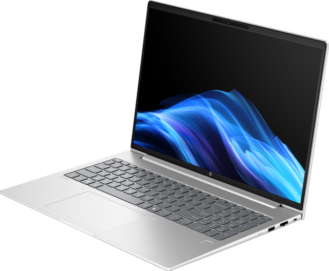 HP ProBook 4 G1i – 16" WUXGA, Ultra 7 255H, 32 GB, 1 TB – bærbar skråt ovenfra