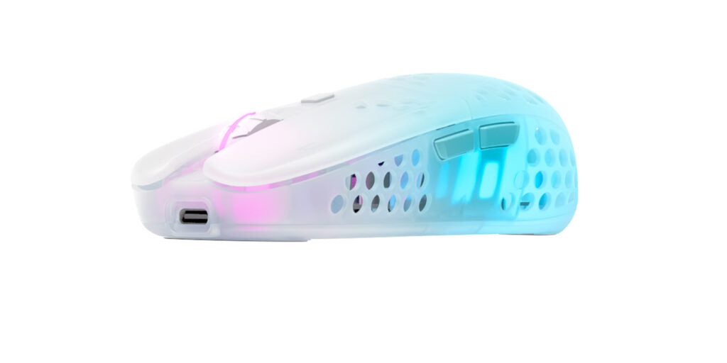 Xtrfy MZ1 Wireless RGB Rail Gaming Mouse, White Transparent Xtrfy