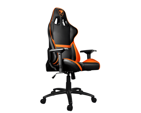 Cougar Armor Sort/Orange - Gamer stol - PU Læder - Op til 120 KG Cougar