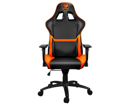 Cougar Armor Sort/Orange - Gamer stol - PU Læder - Op til 120 KG Cougar