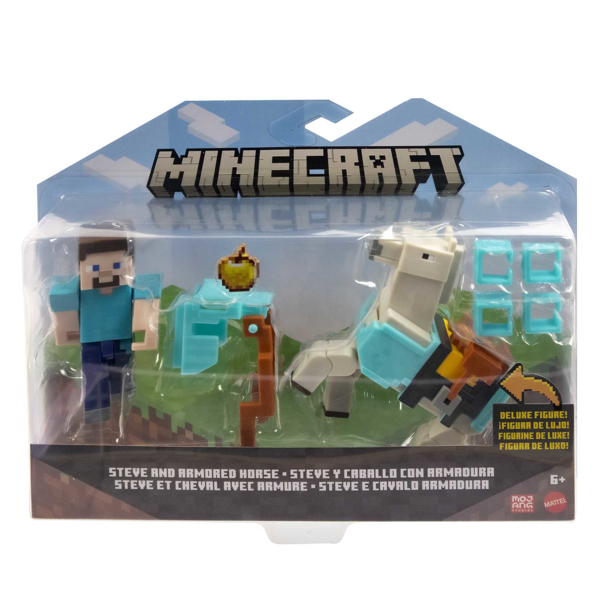Minecraft - Armored Horse and Steve Figures (HDV39)