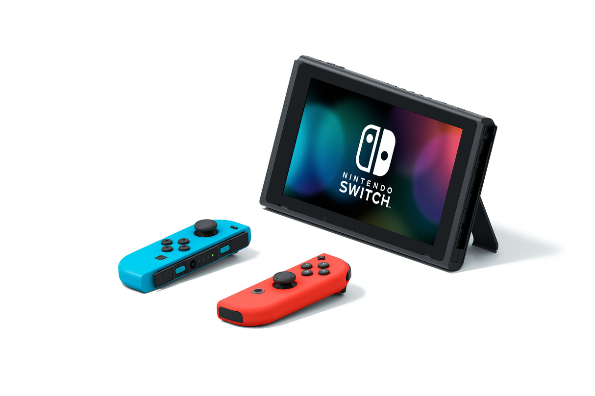 Nintendo Switch Console with Neon Red & Neon Blue Joy-Con (Upgraded Version)