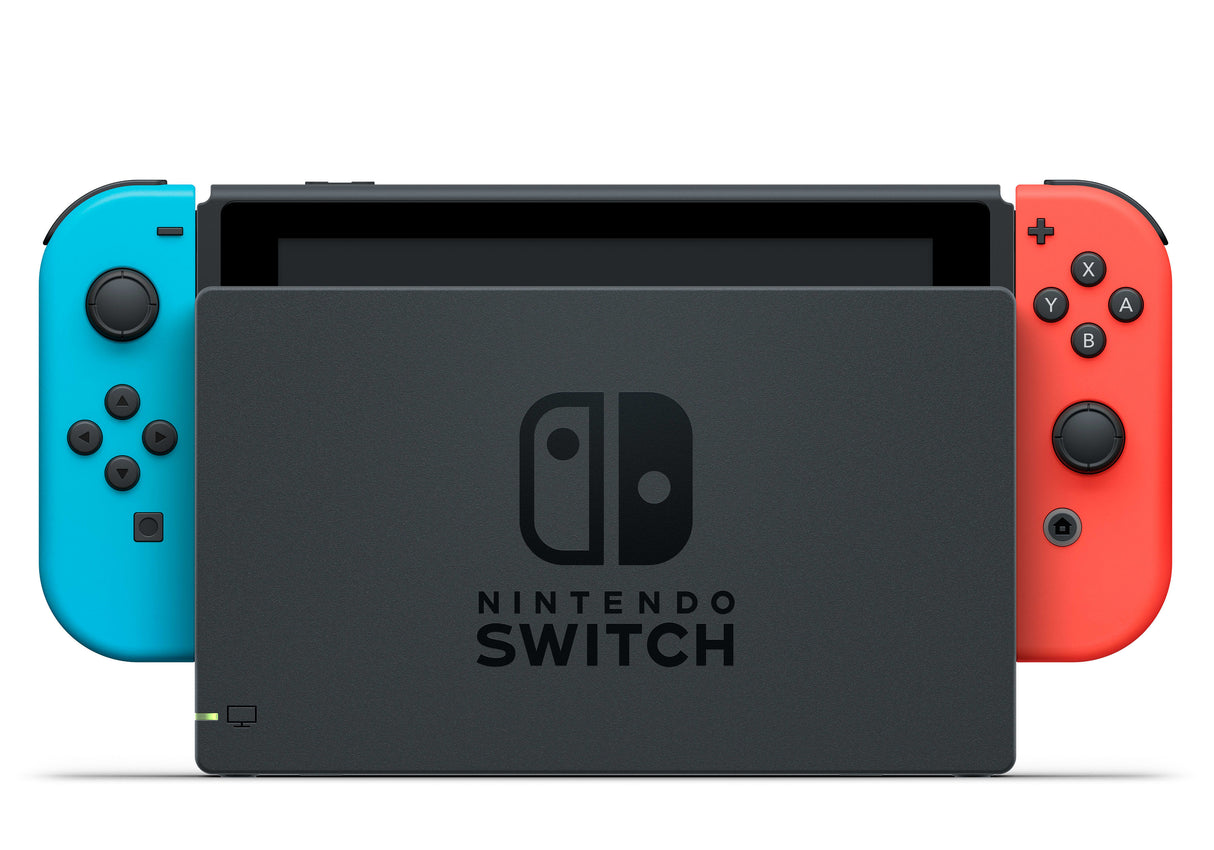 Nintendo Switch Console with Neon Red & Neon Blue Joy-Con (Upgraded Version)