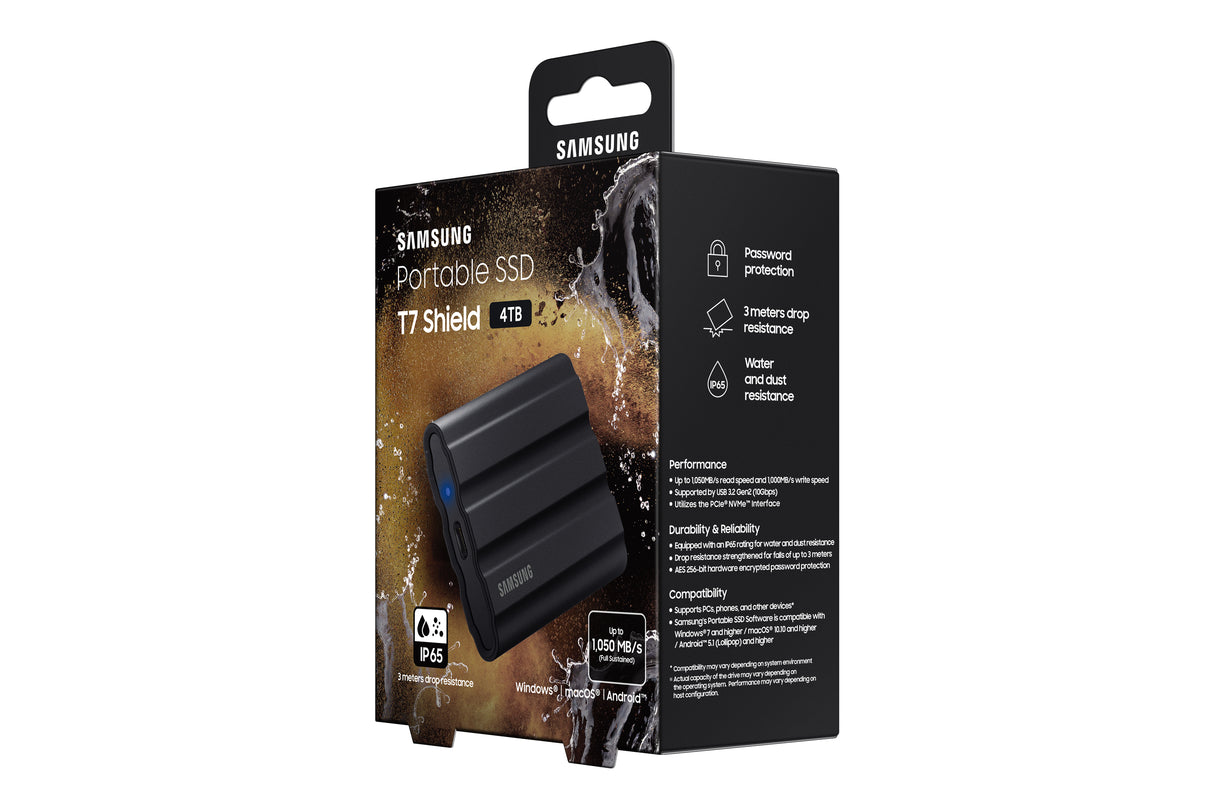 Samsung T7 Shield Solid state-drev MU-PE4T0S 4TB USB 3.2 Gen 2