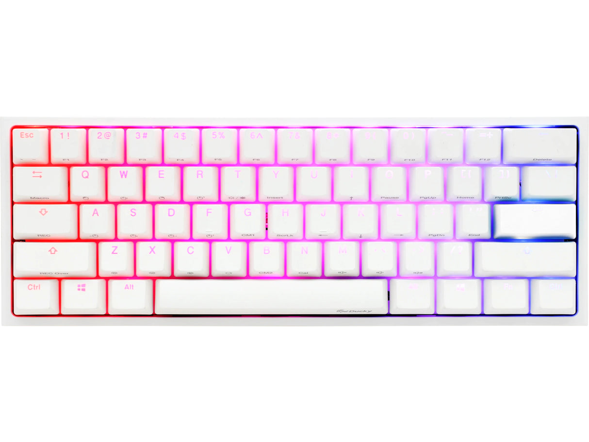 Ducky - One 2 Mini White 2020 Cherry Red RGB Ducky