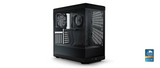 HYTE Y40 Black Miditower - Panoramic Glass Veil, included PCIe 4.0 riser cable, 2 included fans HYTE