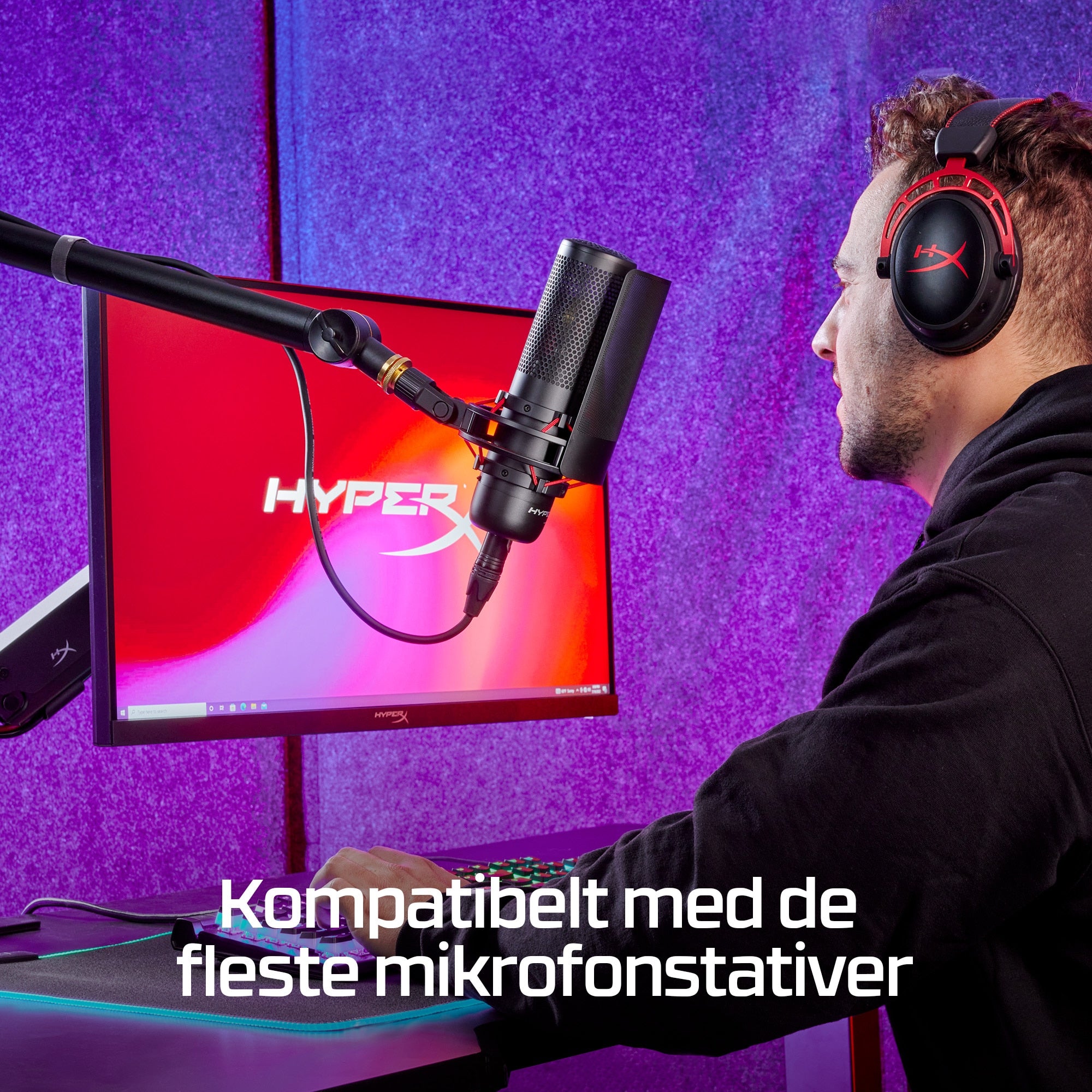 HyperX ProCast Mikrofon - Rød