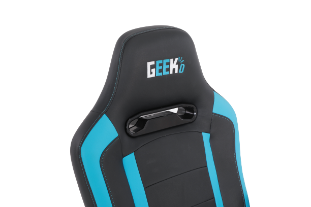 Geekd Raid Gamerstol Sort/Blå - PU Læder - Op til 150 KG Geekd
