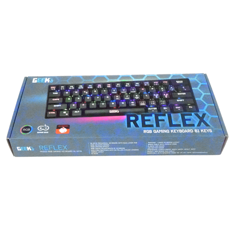 Geekd Reflex Rgb 60% tastatur 61 key Geekd