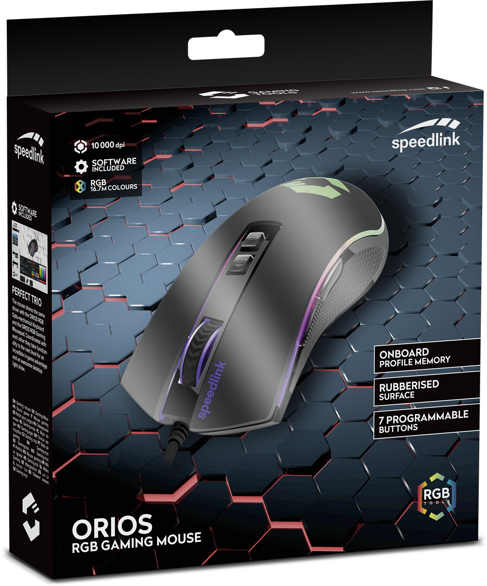 SpeedLink ORIOS RGB Gaming Mouse /Black – Geekd