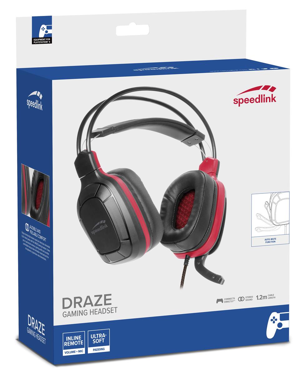 SpeedLink DRAZE Gaming Headset - for PC/PS5/PS4/Xbox SeriesX/S/Switch, black