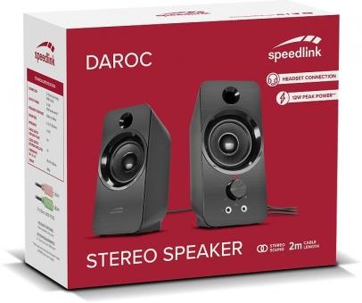 SpeedLink DAROC Stereo Speaker - Sort SpeedLink