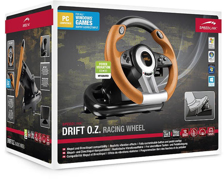 SpeedLink Drift O.Z. Racing Wheel - PC - Sort/Orange Speedlink