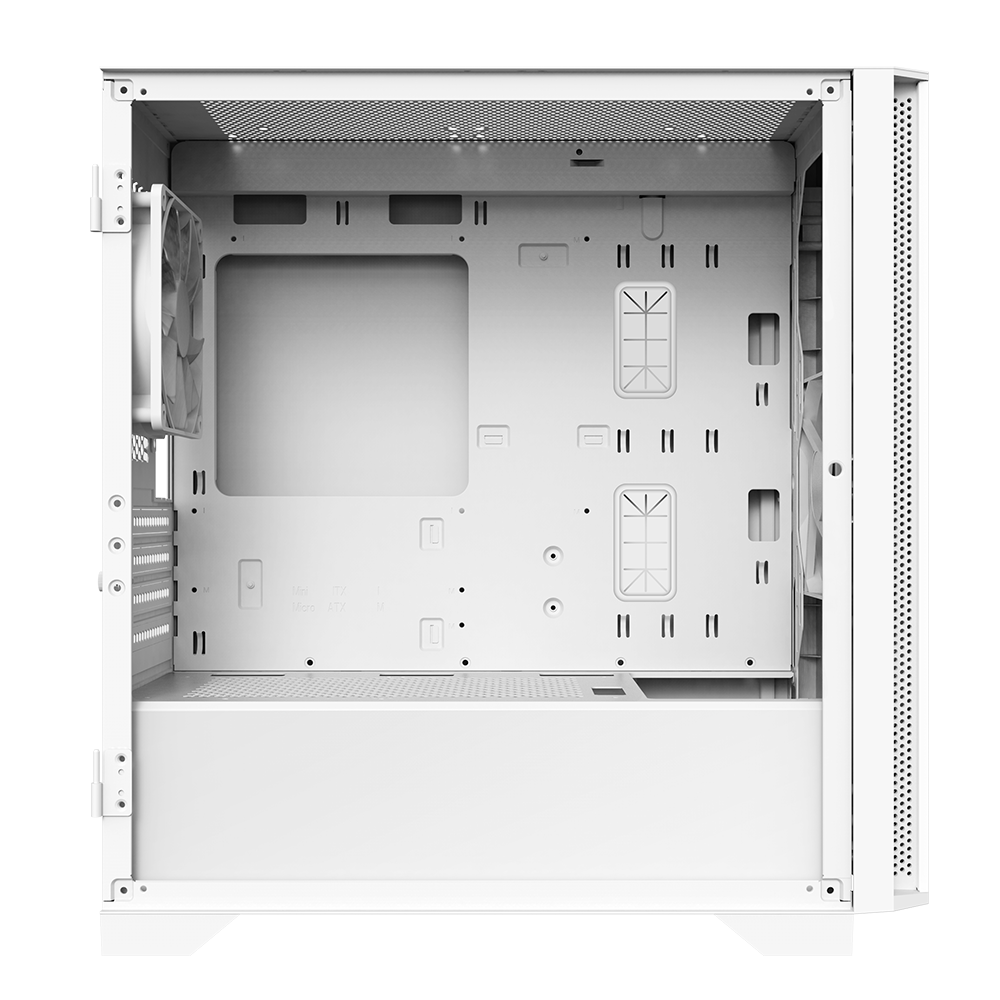 Montech Air 100 ARGB White  - Micro ATX, Tempered glass, 4x ARGB fans included