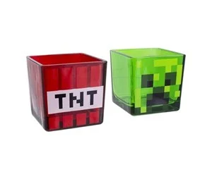 Minecraft Creeper & TNT Glass Tumblers Paladone