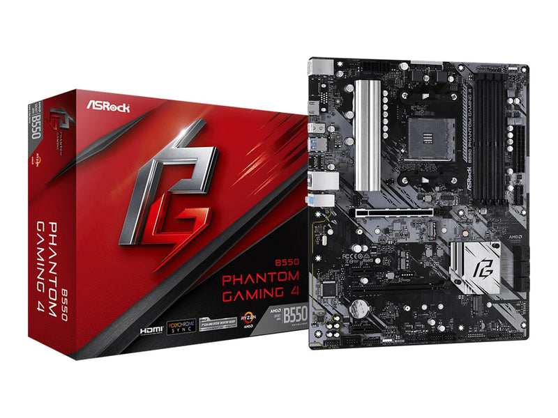ASRock B550 Phantom Gaming 4 ATX  AM4 AMD B550 ASRock