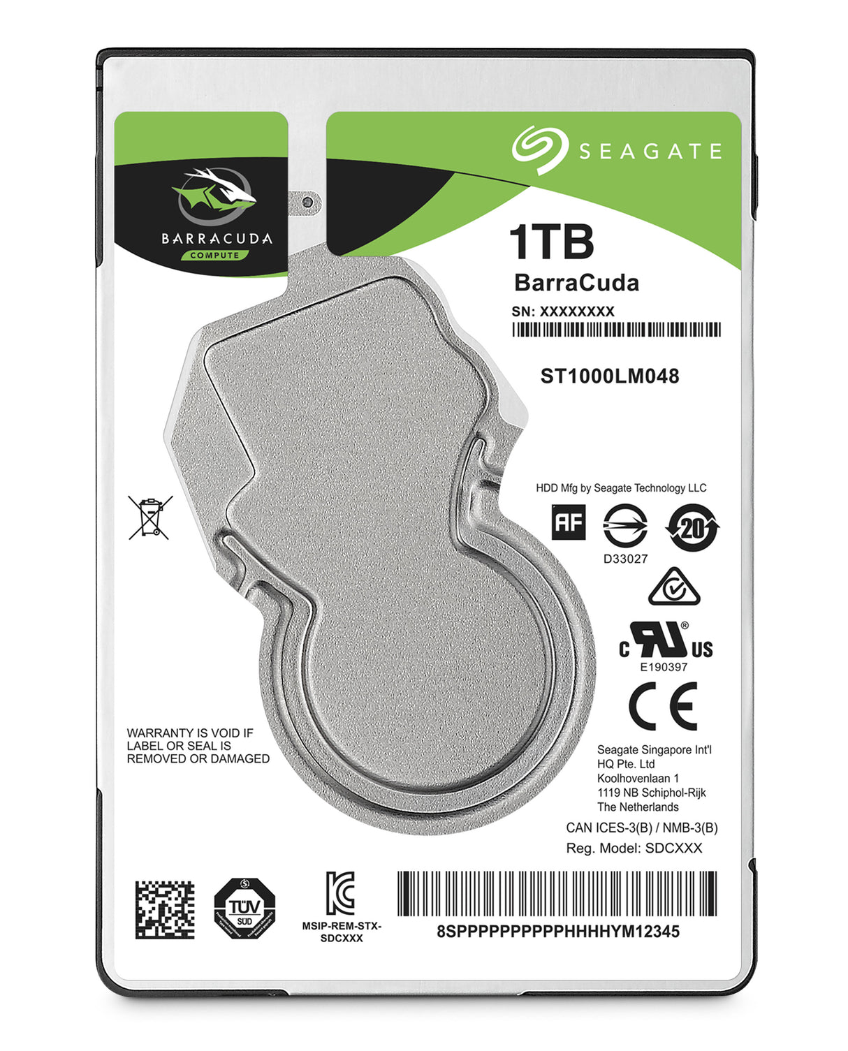 Seagate Guardian BarraCuda Harddisk ST1000LM048 1TB 2.5 SATA-600 5400rpm