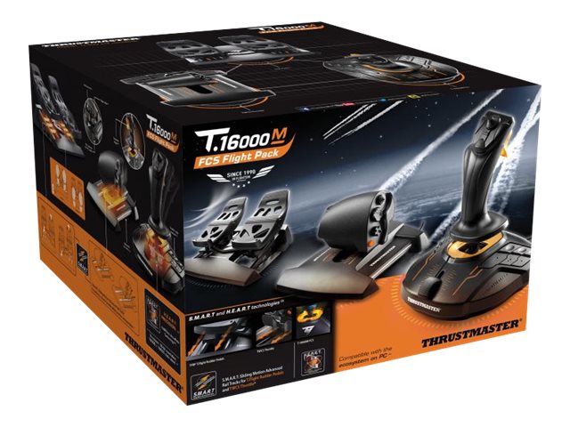 ThrustMaster T.16000M FCS Flight Pack Joystick, speeder og pedaler