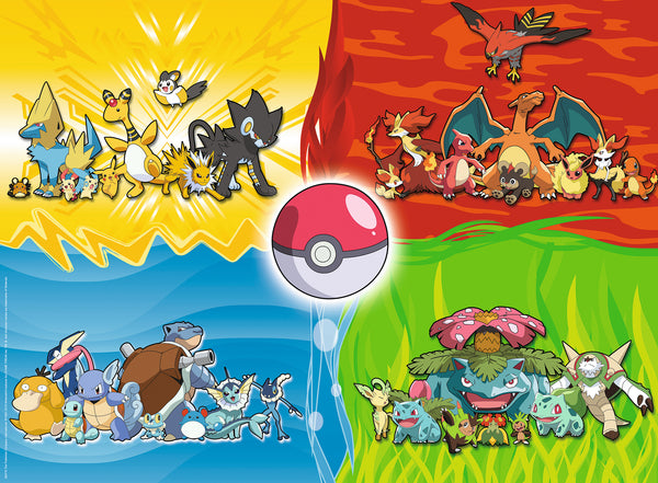 Pokémonpussel - Pokémontyper (150 XXL-bitar)