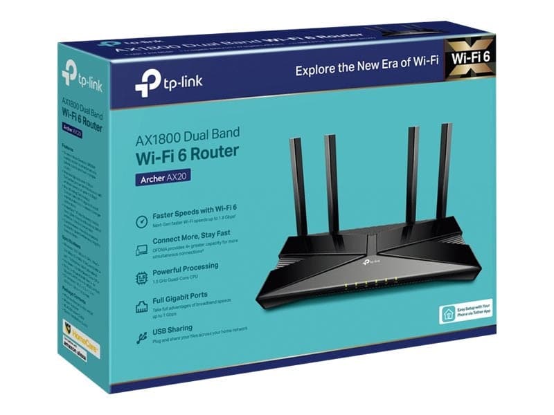 TP-Link Archer AX20 Trådløs router Desktop TP-Link