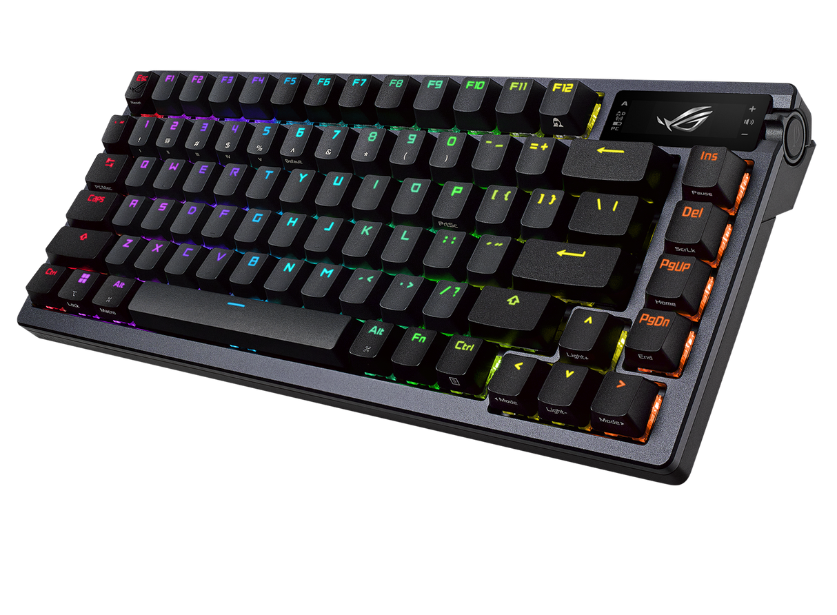 ASUS ROG AZOTH 75% Wireless DIY Custom RGB Gaming Keyboard, NX Red Switches, OLED Display, PBT Keyca