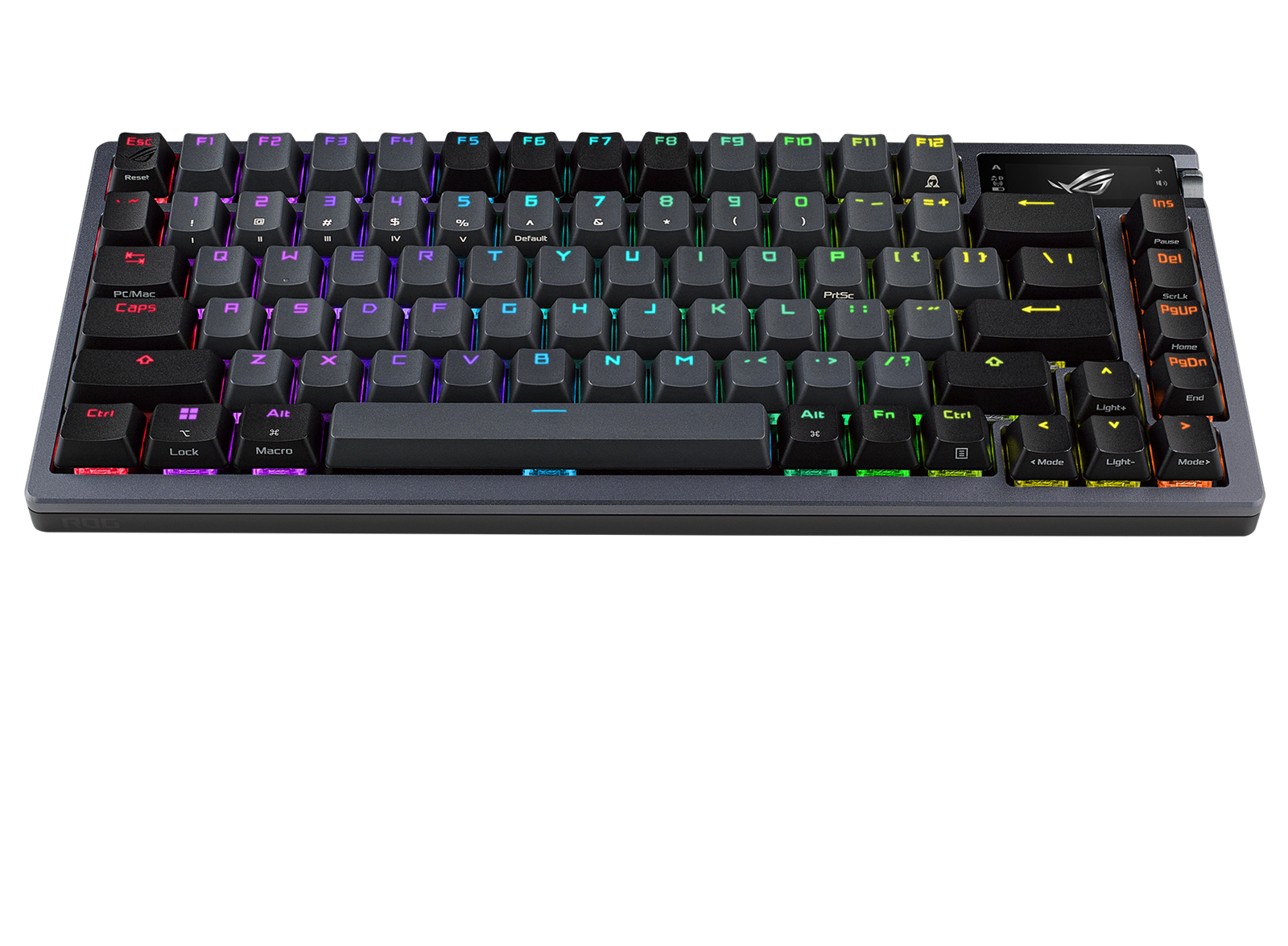 ASUS ROG AZOT 75% Trådlöst Gör-det-själv-anpassat RGB-speltangentbord, NX Red-brytare, OLED-skärm, PBT-tangenter