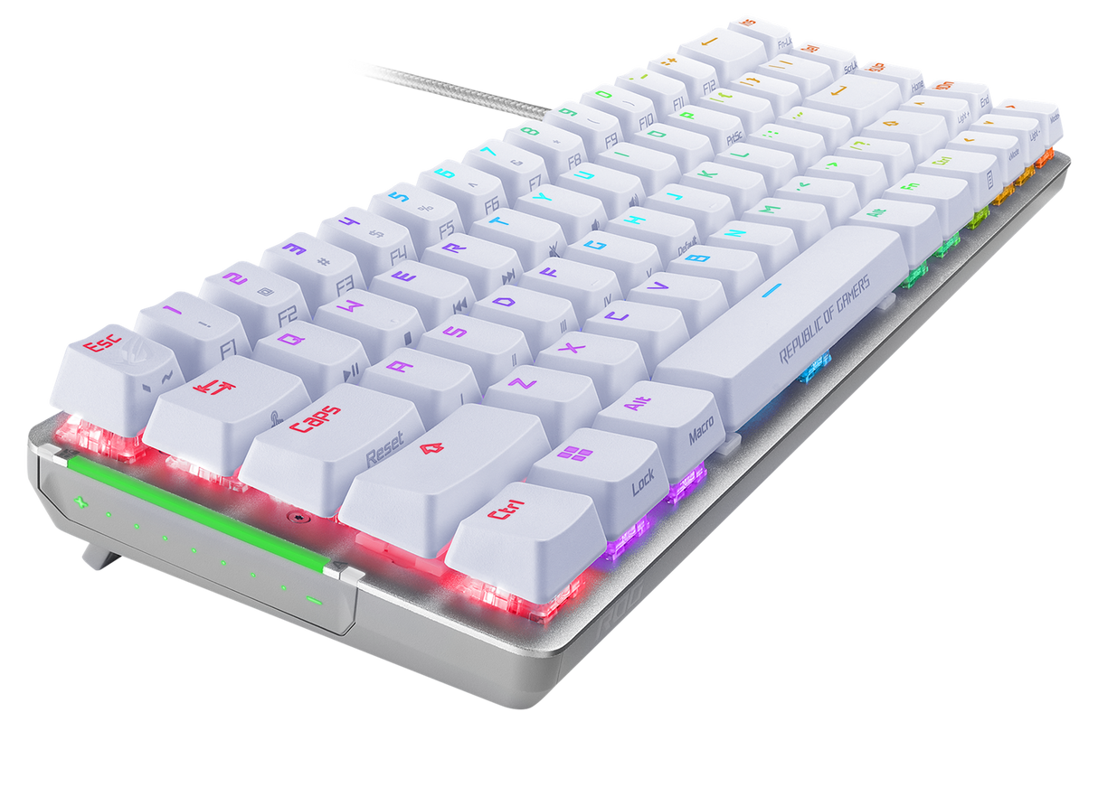 ASUS ROG FALCHION ACE 65% White RGB Compact USB-C Gaming NXRD Mechanical Keyboard PBT Keycaps