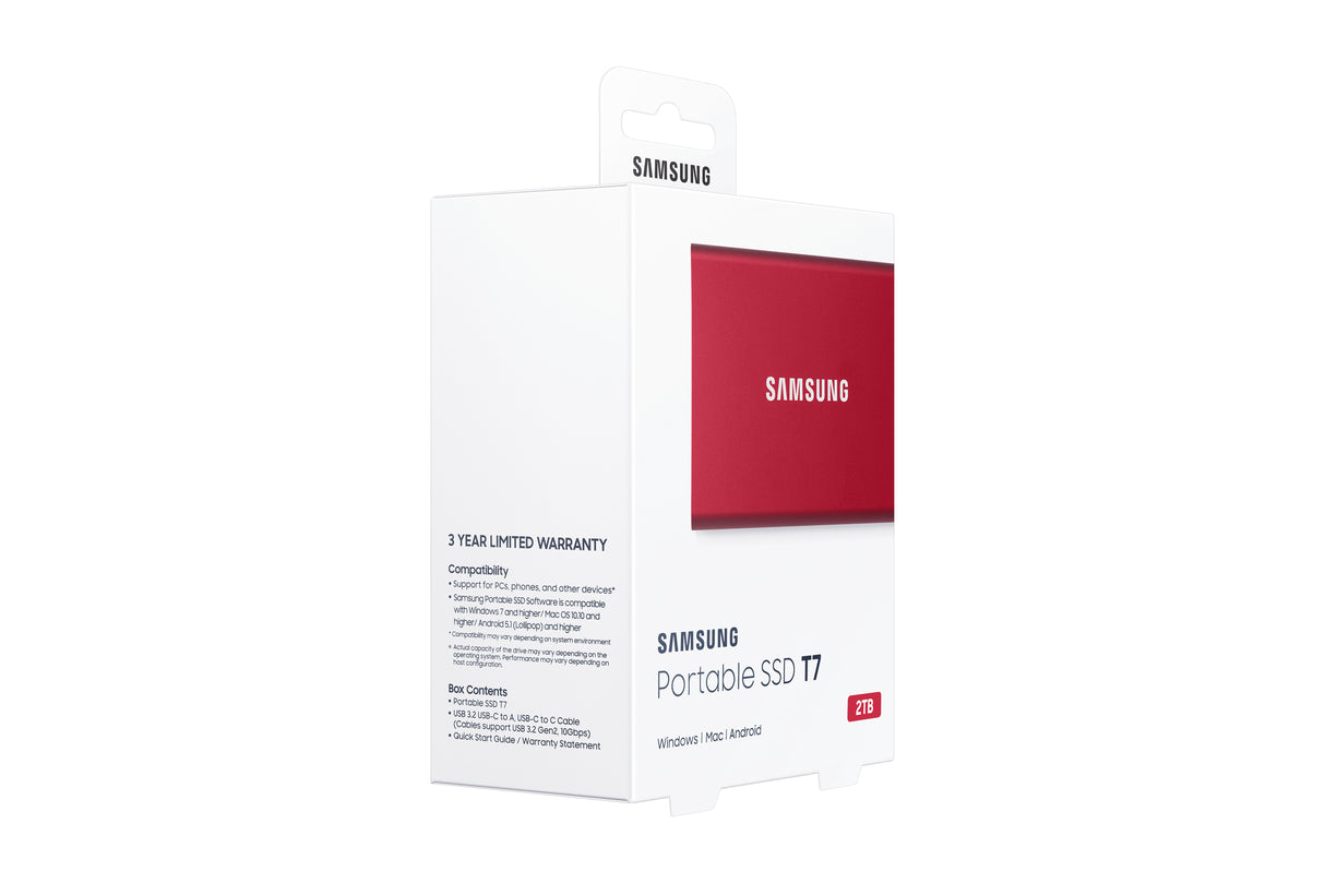 Samsung Portable SSD T7 SSD MU-PC2T0R 2TB USB 3.2 Gen 2