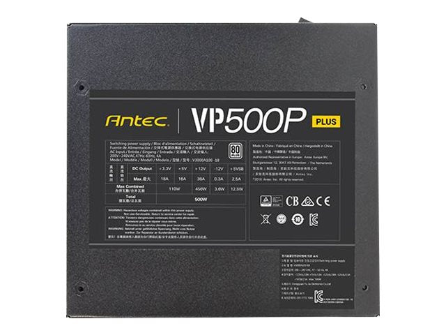 Antec VP PLUS Series VP500P Plus Strømforsyning 500Watt Antec