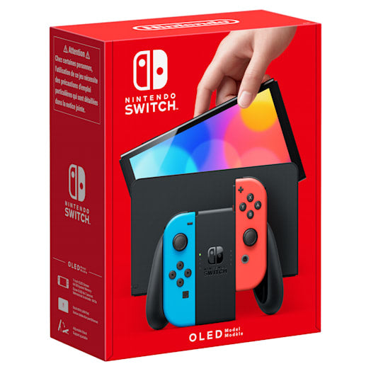 Nintendo Switch (OLED-modell) Neonröd/Neonblå