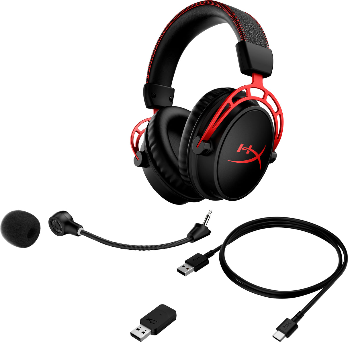 HyperX Cloud Alpha Trådløs Headset Sort Rød