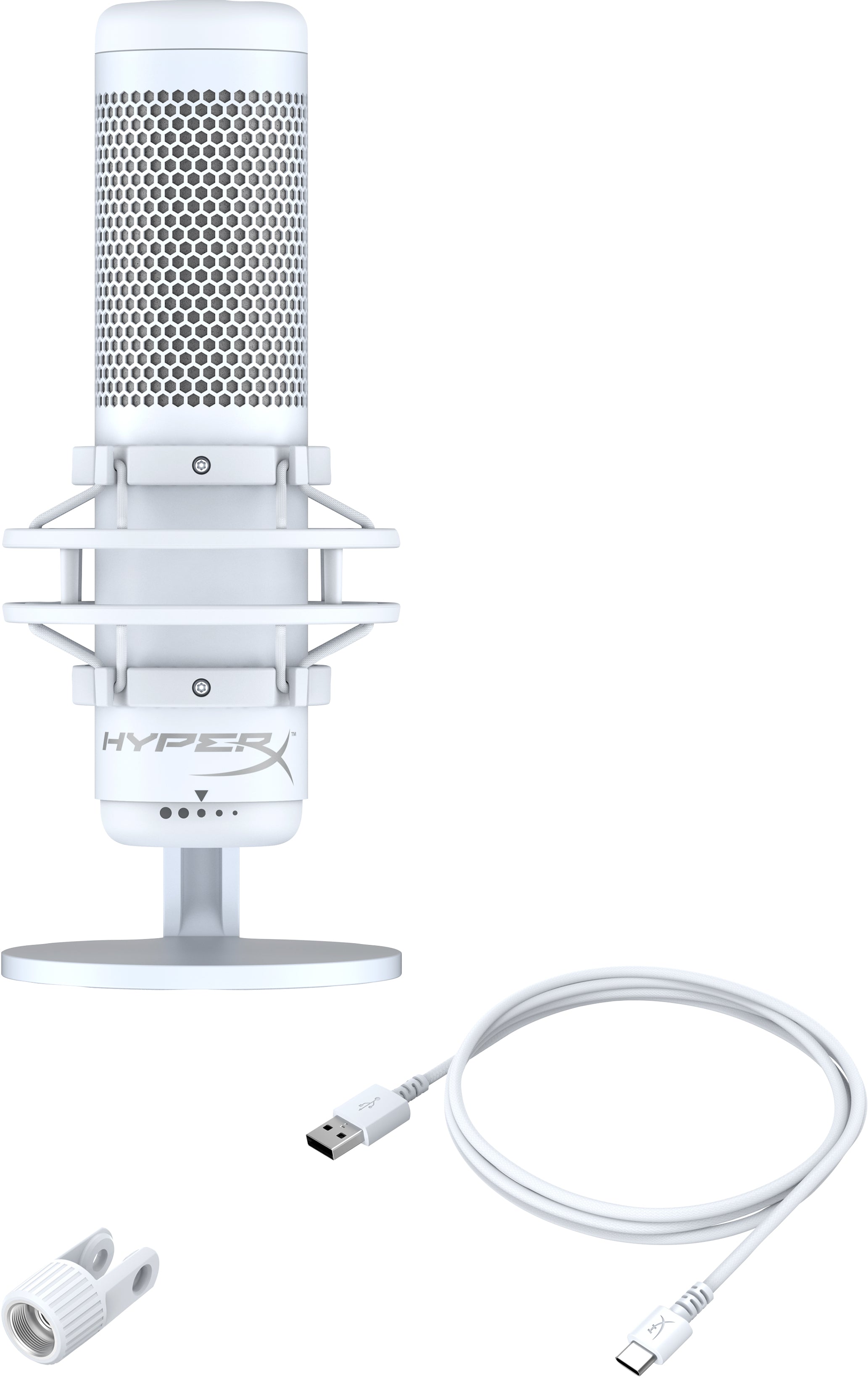 HyperX QuadCast S Mikrofon - Hvid