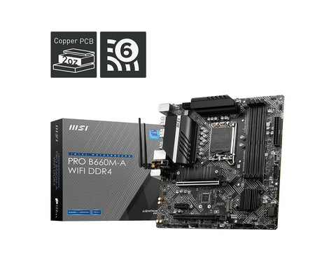 MSI PRO B660M-A WIFI DDR4 Micro-ATX LGA1700  Intel B660 MSI