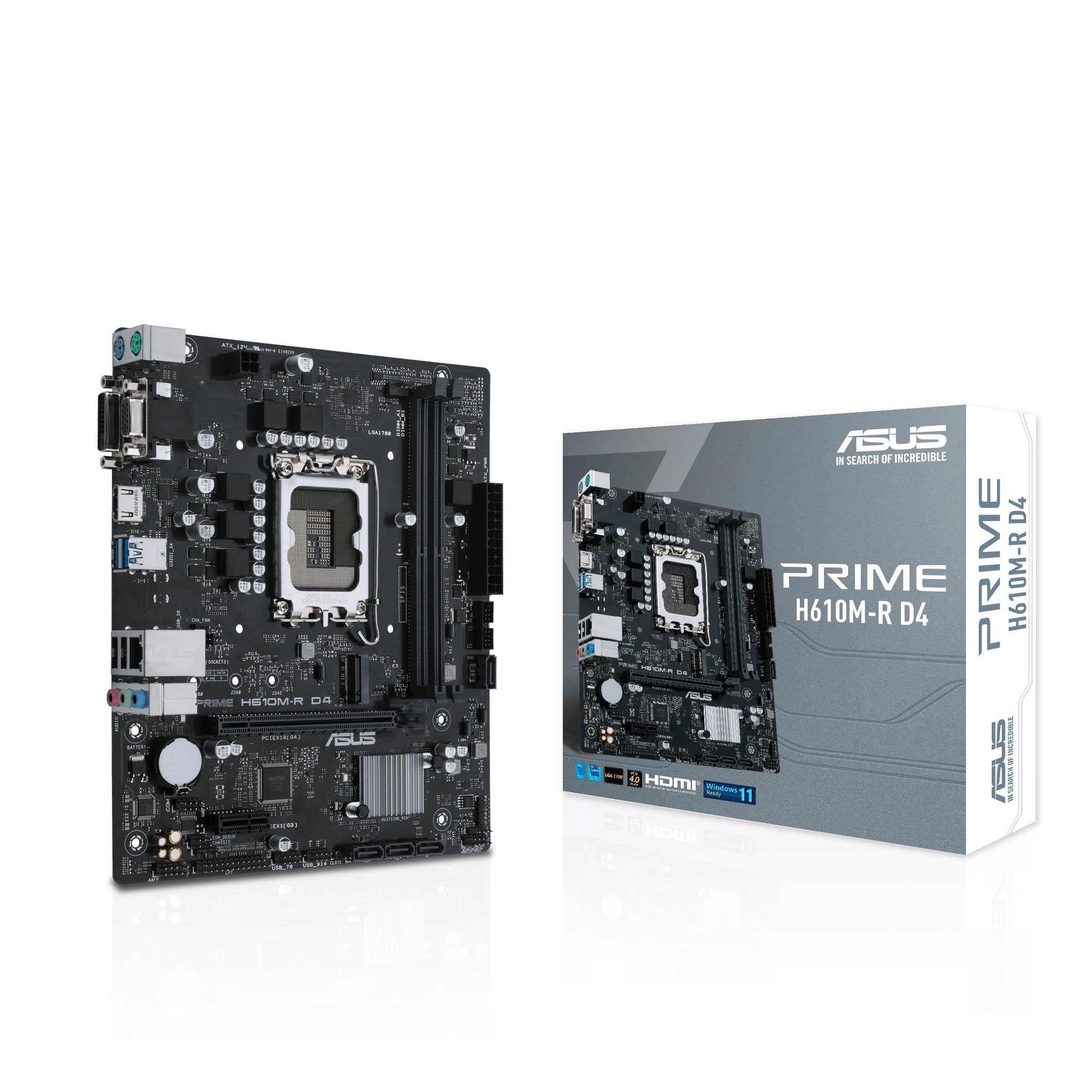 ASUS PRIME H610M-R D4 (mATX, H610, LGA 1700, DDR4)