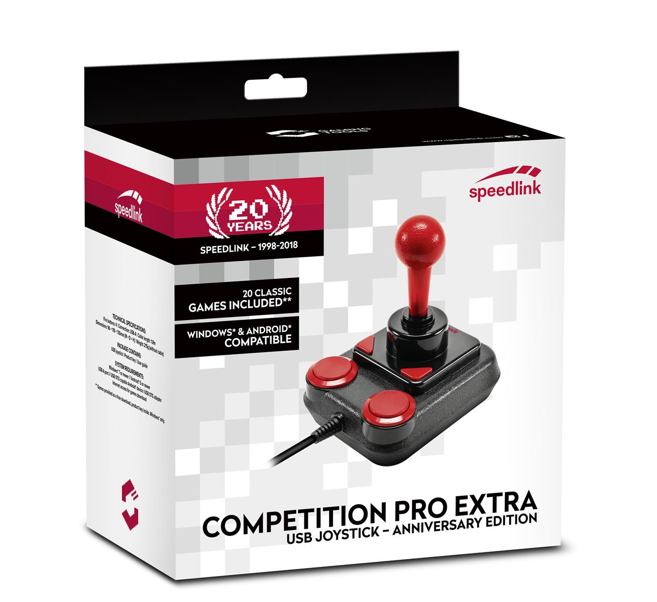 SpeedLink - Competition Pro Extra USB Joystick /Black-Red