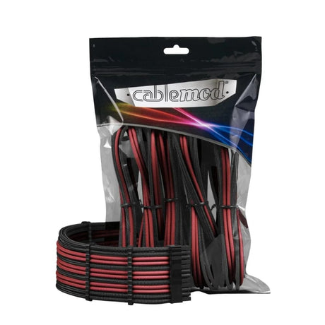 CableMod PRO ModMesh Cable Extension Kit - Sort/blod rød CableMod