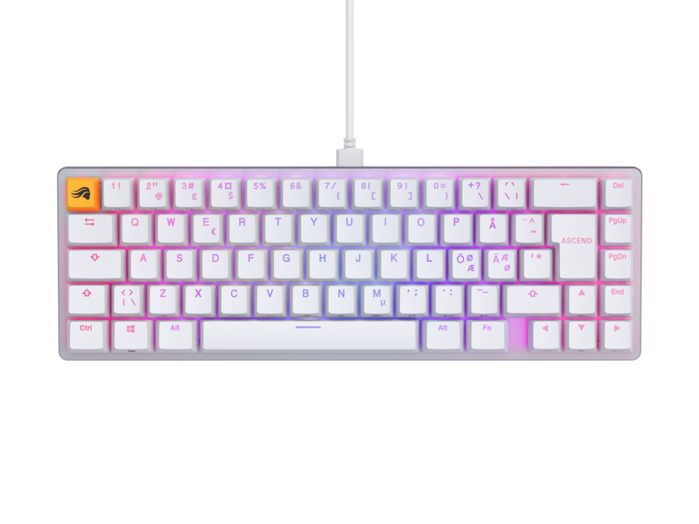 Glorious GMMK 2 Compact 65% - Fox switch, NO-Layout - Hvid Glorious