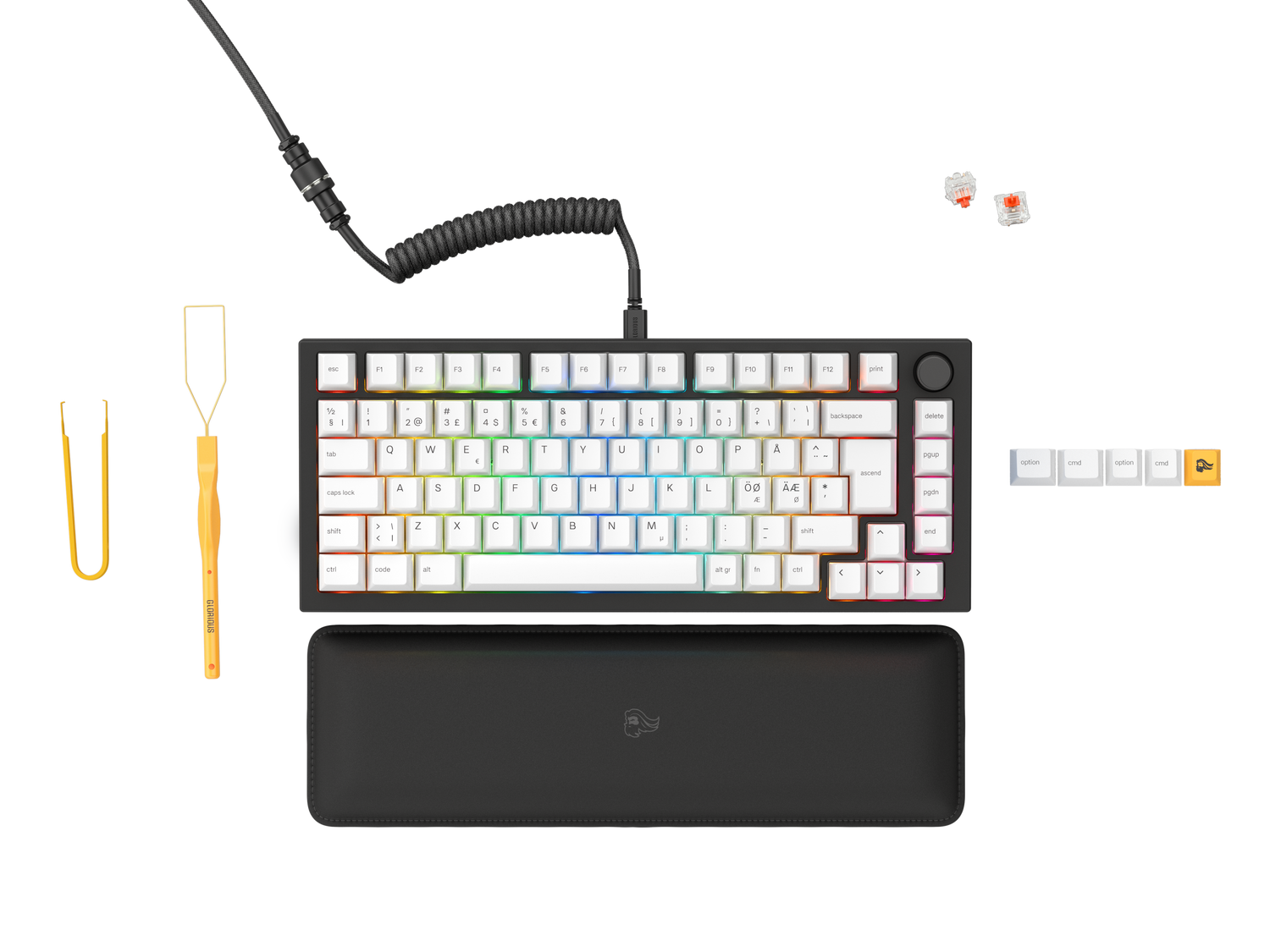 Glorious GMMK PRO 75% Pre-built ISO NORDIC - Black Slate Glorious