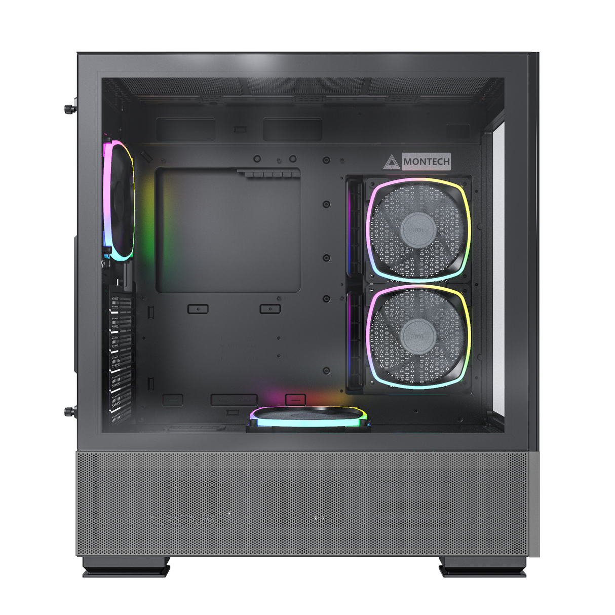 Montech Sky Two Black - Midi-tower, E-ATX, 4x ARGB PWM fans