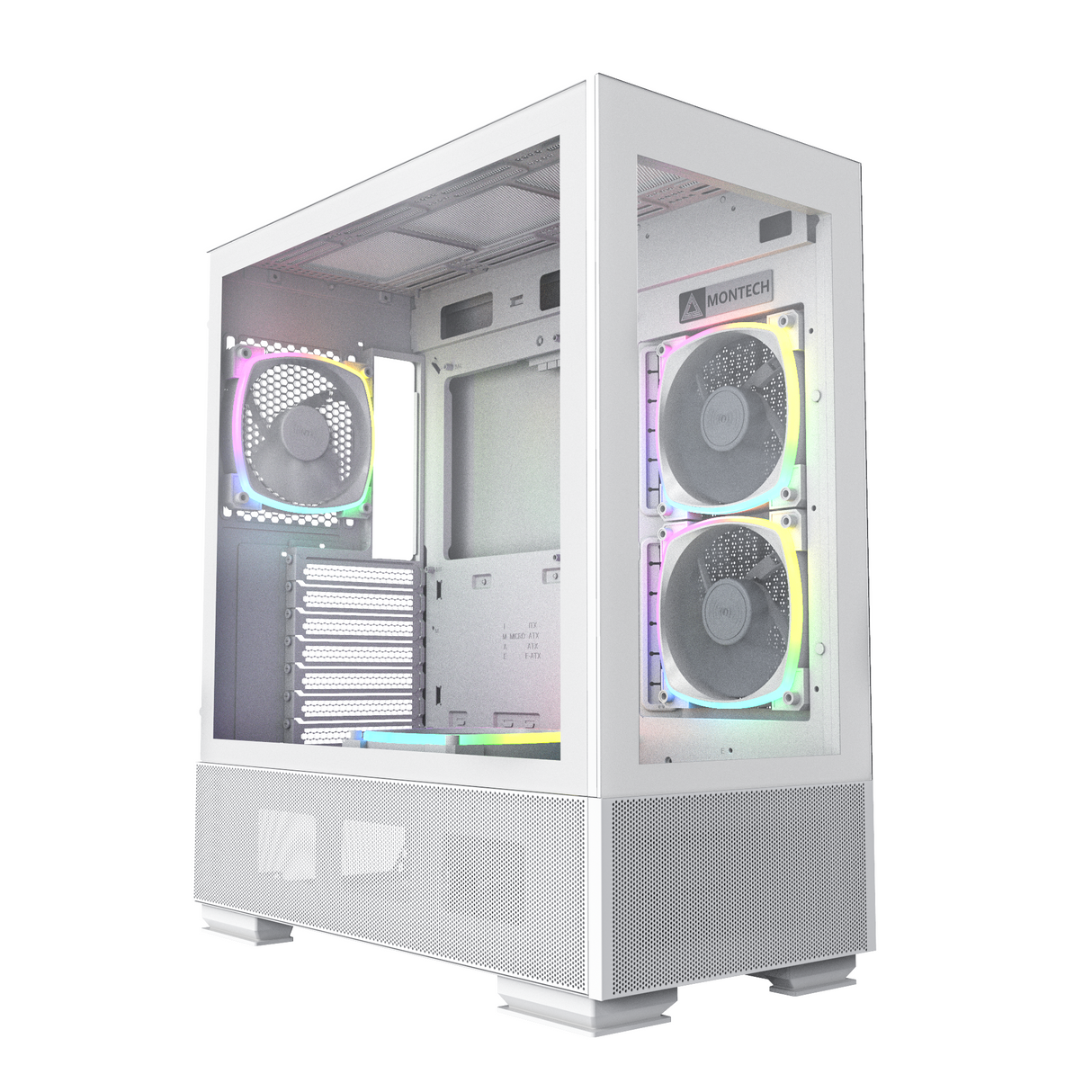 Montech Sky Two White - Midi-tower, E-ATX, 4x ARGB PWM fans